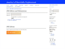 Tablet Screenshot of journalofscientificexploration.org